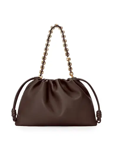 LOEWE Women's Flamenco Leather Shoulder Bag - Dark Chestnut | Thumbnail 7 LOEWE Women's Flamenco Leather Shoulder Bag - Dark Chestnut | Thumbnail 7