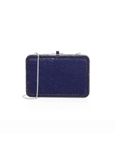 Judith Leiber Couture Women's Slim Slide Crystal Clutch - Dark Indigo | Thumbnail 1 Judith Leiber Couture Women's Slim Slide Crystal Clutch - Dark Indigo | Thumbnail 1