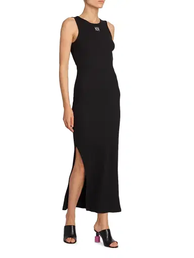 LOEWE Women's Anagram Tank Maxi Dress - Black | Thumbnail 3