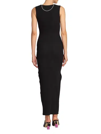 LOEWE Women's Anagram Tank Maxi Dress - Black | Thumbnail 5