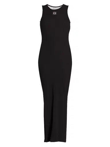 LOEWE Women's Anagram Tank Maxi Dress - Black | Thumbnail 1