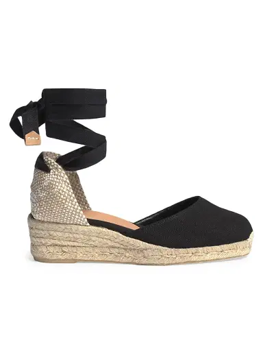 Castañer Women's Carina 3 Espadrille Wedge Sandals - Black - Size 10 | Thumbnail 1 Castañer Women's Carina 3 Espadrille Wedge Sandals - Black - Size 10 | Thumbnail 1