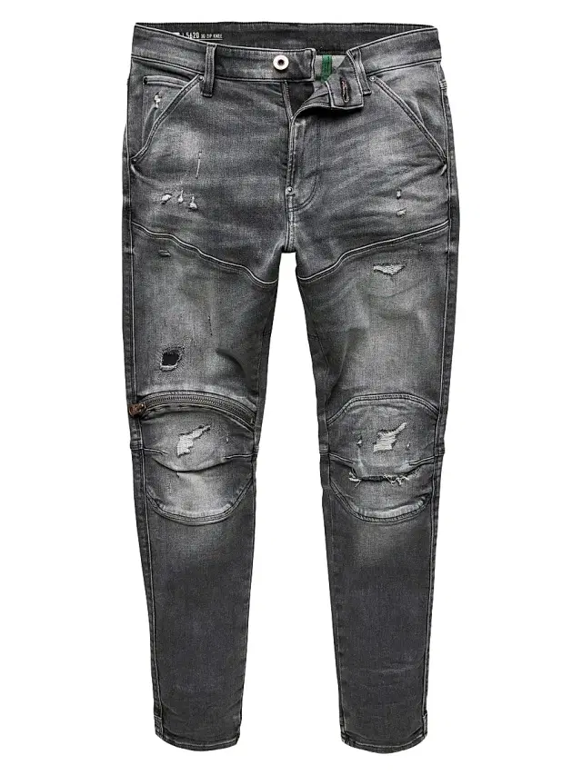 G-Star Men's 5620 3D Zip Knee Skinny Jeans - Black Denim