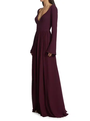 Vera Wang Bride Women's Leonie V-Neckline Gown | Thumbnail 3 Vera Wang Bride Women's Leonie V-Neckline Gown | Thumbnail 3