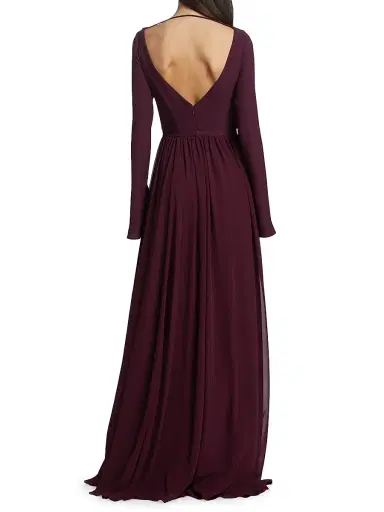 Vera Wang Bride Women's Leonie V-Neckline Gown | Thumbnail 4 Vera Wang Bride Women's Leonie V-Neckline Gown | Thumbnail 4