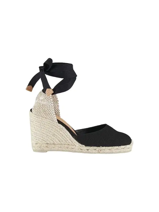 Castañer Women's Carina Espadrille Wedges - Black