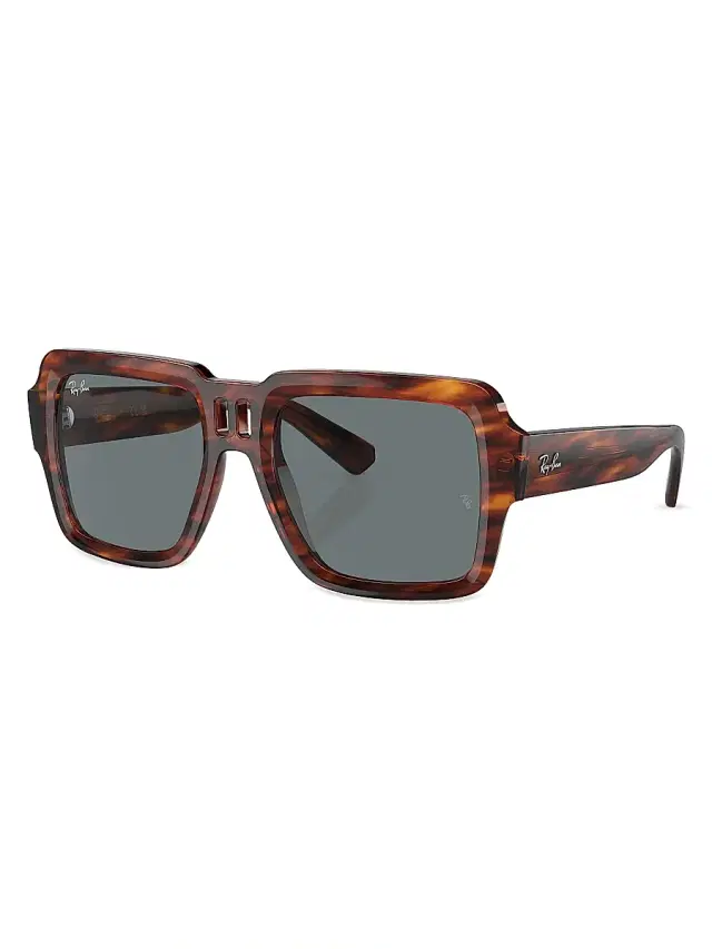 Ray-Ban Men's RB4408 54MM Square Sunglasses - Striped Havana