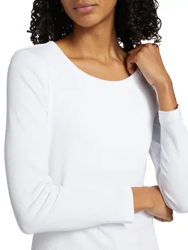 Papinelle Women's Milla Long-Sleeve Stretch Cotton Top - White | Thumbnail 6 Papinelle Women's Milla Long-Sleeve Stretch Cotton Top - White | Thumbnail 6