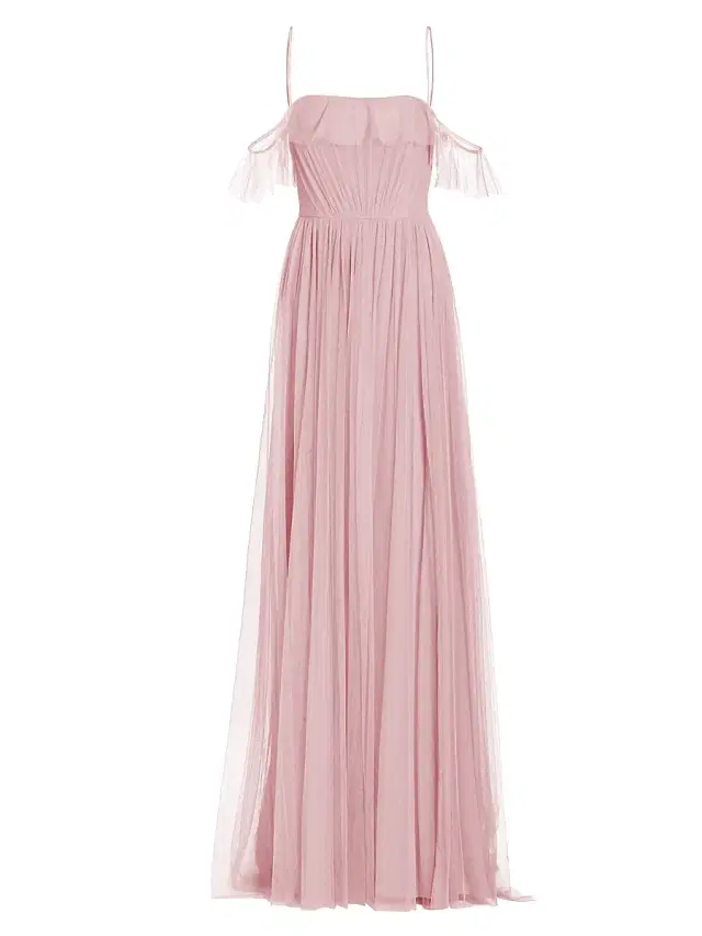 Vera Wang Bride Women's Miriam Pleated Tulle Gown