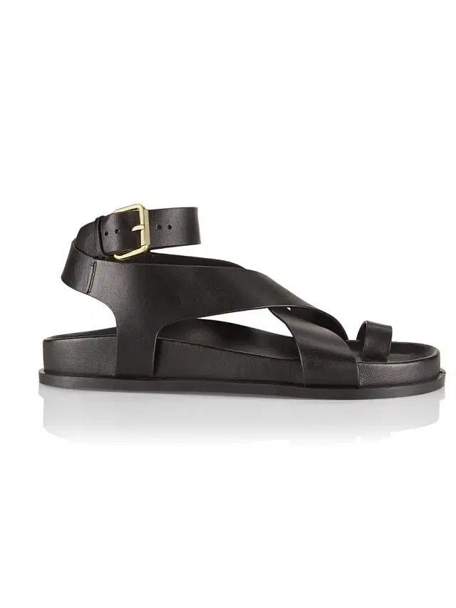A.Emery Women's Jalen Leather Ankle-Wrap Sandals - Black
