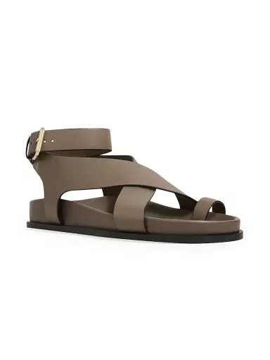 A Emery Women's Jalen Buckled Suede Ankle-Wrap Sandals - Sable - Size 9 | Thumbnail 2