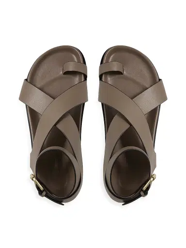 A Emery Women's Jalen Buckled Suede Ankle-Wrap Sandals - Sable - Size 9 | Thumbnail 3
