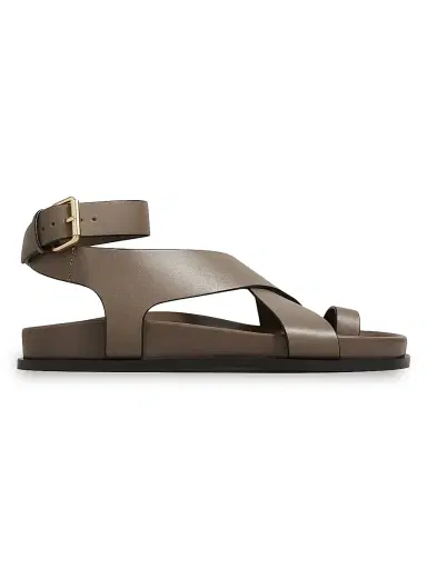 A Emery Women's Jalen Buckled Suede Ankle-Wrap Sandals - Sable - Size 9 | Thumbnail 1