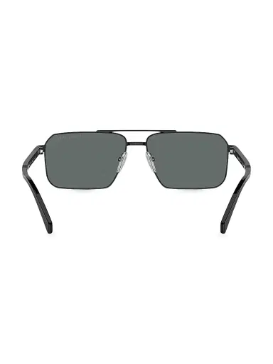 Prada Men's 61MM Rectangular Sunglasses - Black Blue Grey | Thumbnail 7 Prada Men's 61MM Rectangular Sunglasses - Black Blue Grey | Thumbnail 7