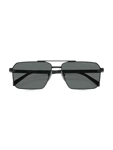 Prada Men's 61MM Rectangular Sunglasses - Black Blue Grey | Thumbnail 8 Prada Men's 61MM Rectangular Sunglasses - Black Blue Grey | Thumbnail 8