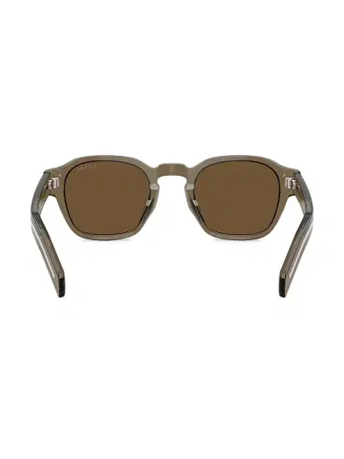Prada Men's 52MM Round Sunglasses - Dark Brown | Thumbnail 4 Prada Men's 52MM Round Sunglasses - Dark Brown | Thumbnail 4