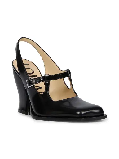 Loewe Women's Onda Leather Slingback Pumps - Black - Size 7 | Thumbnail 2