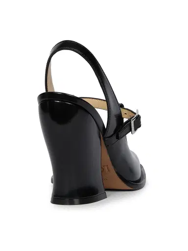 Loewe Women's Onda Leather Slingback Pumps - Black - Size 7 | Thumbnail 3