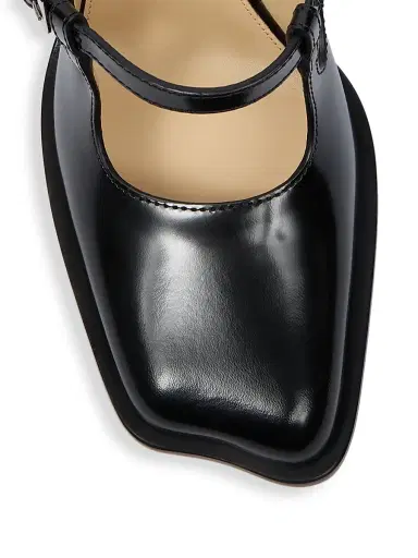 Loewe Women's Onda Leather Slingback Pumps - Black - Size 7 | Thumbnail 4