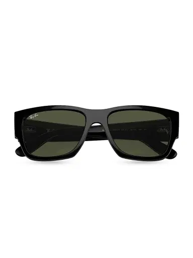 Ray-Ban Men's RB0947 56MM Carlos Rectangular Sunglasses - Black Dark Green | Thumbnail 5
