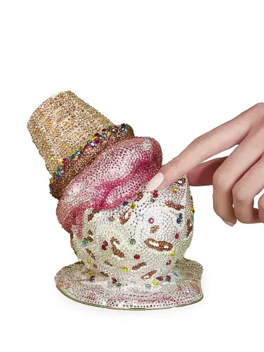 Judith Leiber Couture Women's Upside Down Cone Novelty Clutch - Silver Rhine Multi | Thumbnail 4