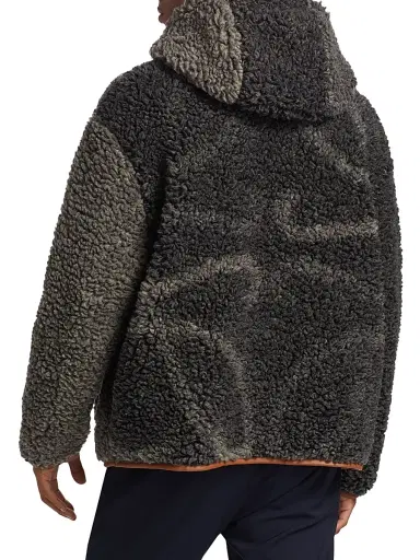 LOEWE Men's Fleece Hooded Logo Jacket - Grey Black | Thumbnail 5 LOEWE Men's Fleece Hooded Logo Jacket - Grey Black | Thumbnail 5