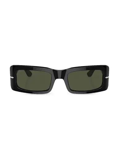 PERSOL Men's 54MM Francis Rectangular Sunglasses - Black | Thumbnail 2 PERSOL Men's 54MM Francis Rectangular Sunglasses - Black | Thumbnail 2
