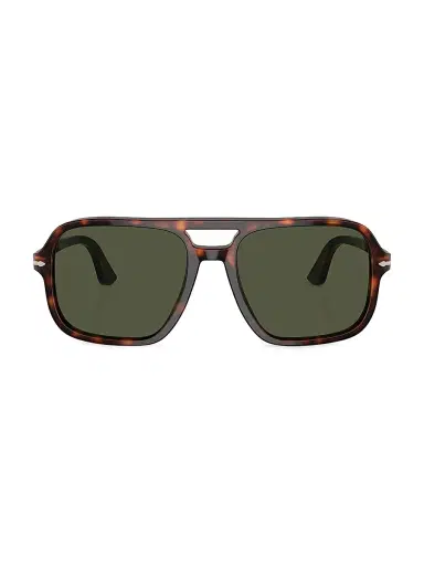 PERSOL Men's 58MM Aviator Sunglasses - Havana | Thumbnail 2
