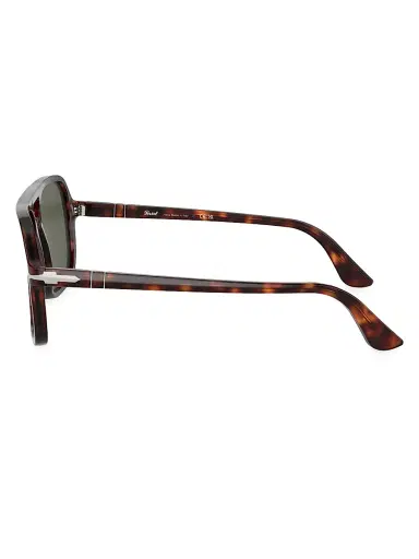 PERSOL Men's 58MM Aviator Sunglasses - Havana | Thumbnail 3