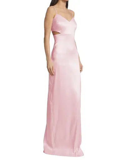 Vera Wang Bride Women's Christine Satin Waist Cut-Outs Gown | Thumbnail 4