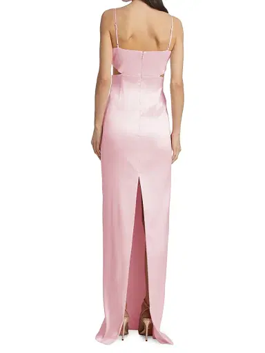 Vera Wang Bride Women's Christine Satin Waist Cut-Outs Gown | Thumbnail 5