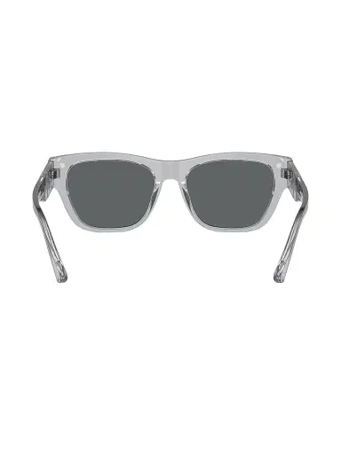 Versace Men's 55MM Square Sunglasses - Transparent Dark Grey | Thumbnail 5