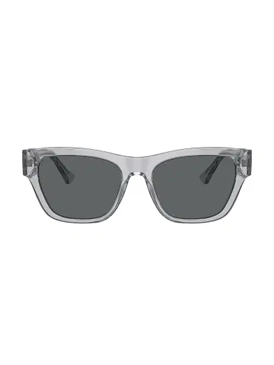 Versace Men's 55MM Square Sunglasses - Transparent Dark Grey | Thumbnail 1