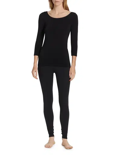 Wolford Women's Cordoba Boatneck Pullover Top - Black - Size Large | Thumbnail 2