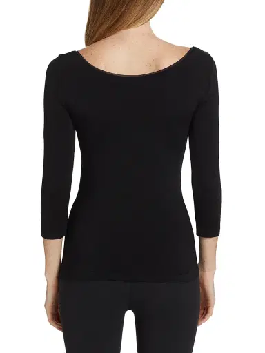 Wolford Women's Cordoba Boatneck Pullover Top - Black - Size Large | Thumbnail 4