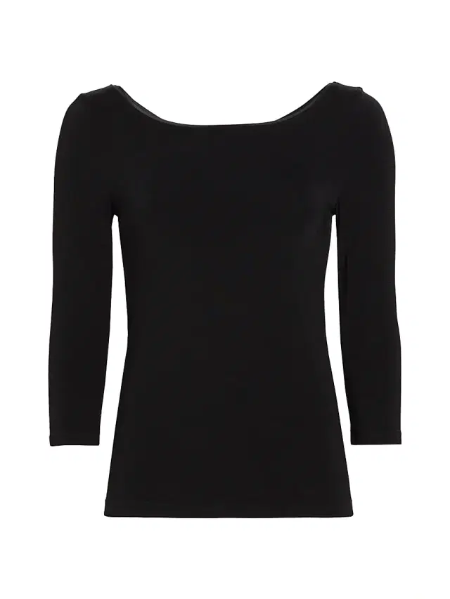 Women's Cordoba Boatneck Pullover Top - Black