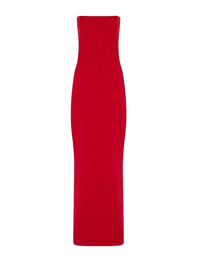 The New Arrivals Ilkyaz Ozel Women's Ambra Satin Column Gown - Adrenaline Rush