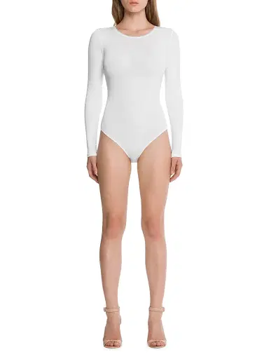 Wolford Women's Berlin Long-Sleeve Bodysuit - White - Size Large | Thumbnail 2