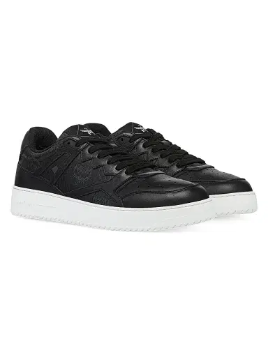 MCM Men's Neo Terrain Visetos Low-Top Sneakers - Black | Thumbnail 2