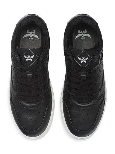 MCM Men's Neo Terrain Visetos Low-Top Sneakers - Black | Thumbnail 4