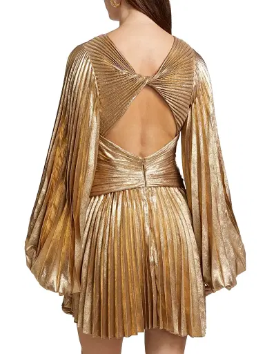 Acler Women's Geneva Metallic Minidress - Gold | Thumbnail 5