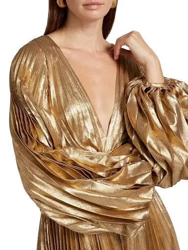 Acler Women's Geneva Metallic Minidress - Gold | Thumbnail 6