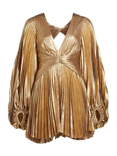 Acler Women's Geneva Metallic Minidress - Gold | Thumbnail 1