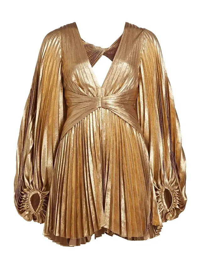 Acler Women's Geneva Metallic Minidress - Gold