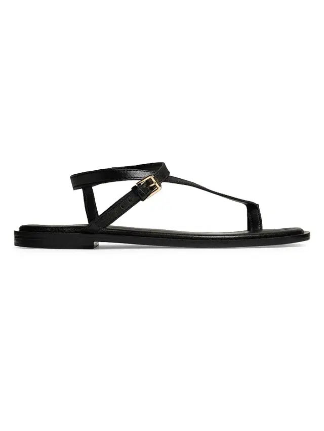Women's Pae Sheepskin Leather Sandals - Black