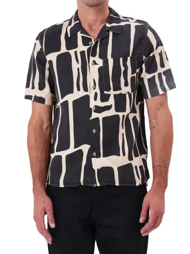 Neuw Denim Men's Curtis Short-Sleeve Shirt - Black | Thumbnail 1 Neuw Denim Men's Curtis Short-Sleeve Shirt - Black | Thumbnail 1