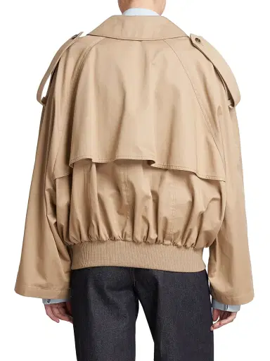 LOEWE Women's Balloon Double-Breasted Jacket - Kraft Beige | Thumbnail 5 LOEWE Women's Balloon Double-Breasted Jacket - Kraft Beige | Thumbnail 5