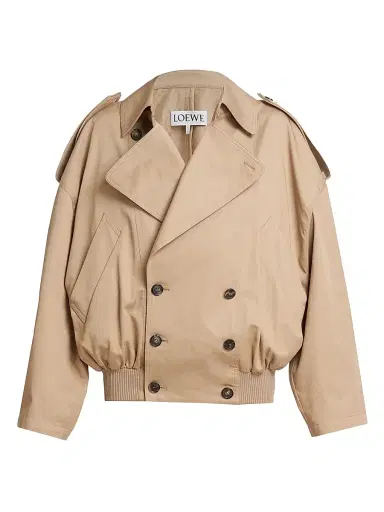 LOEWE Women's Balloon Double-Breasted Jacket - Kraft Beige | Thumbnail 1 LOEWE Women's Balloon Double-Breasted Jacket - Kraft Beige | Thumbnail 1