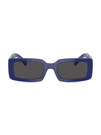 Dolce & Gabbana Men's 53MM Rectangular Sunglasses - Blue | Thumbnail 2 Dolce & Gabbana Men's 53MM Rectangular Sunglasses - Blue | Thumbnail 2