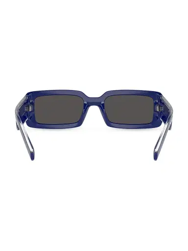 Dolce & Gabbana Men's 53MM Rectangular Sunglasses - Blue | Thumbnail 5 Dolce & Gabbana Men's 53MM Rectangular Sunglasses - Blue | Thumbnail 5